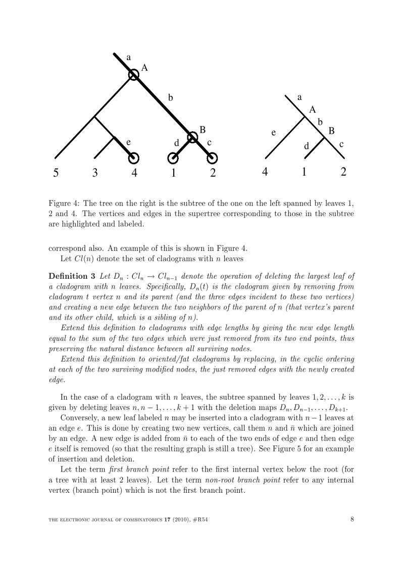 image for page Encodings of cladograms and labeled trees