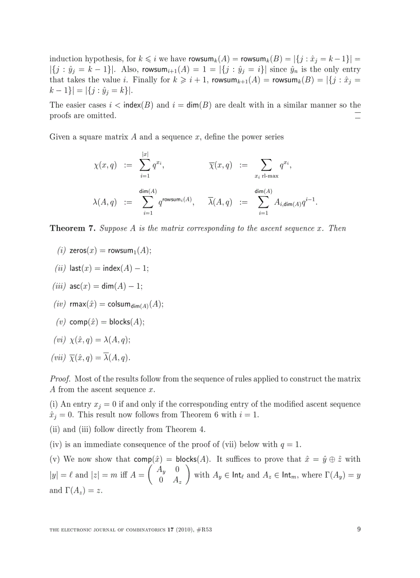 image for page Ascent sequences and upper triangular matrices containing non negative integers