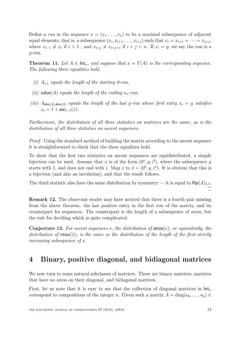image for page Ascent sequences and upper triangular matrices containing non negative integers