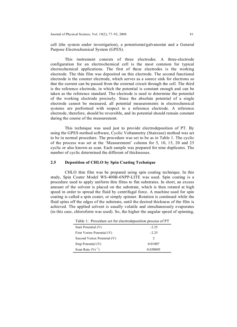image for page Electrical Conductivity of Chlorophyll with Polythiophene Thin Film on Indium Tin Oxide as P N Heterojunction Solar Cell