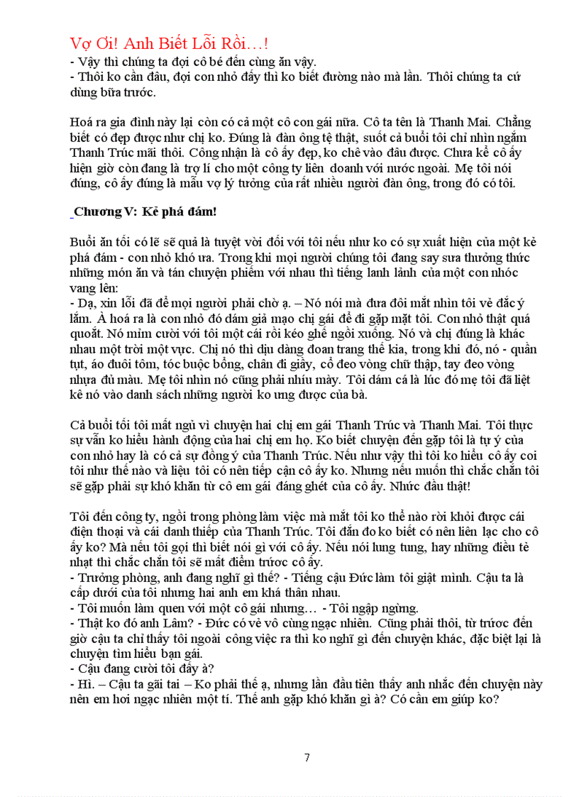 image for page Vợ ơi Anh biết lỗi rồi