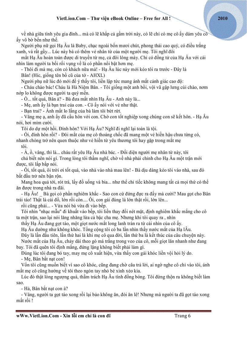 image for page Xin lỗi em chỉ là con đĩ Tào Đình