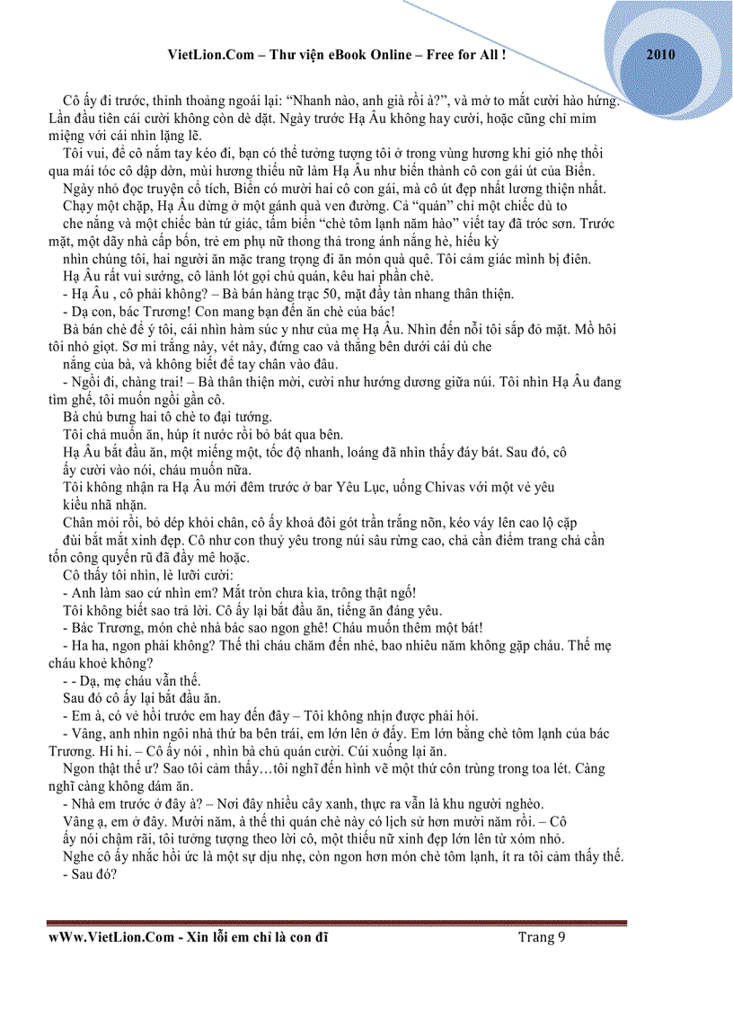 image for page Xin lỗi em chỉ là con đĩ Tào Đình