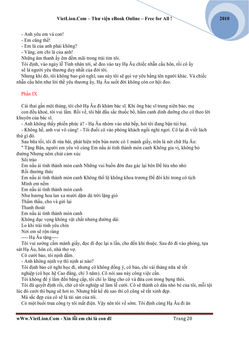 image for page Xin lỗi em chỉ là con đĩ Tào Đình