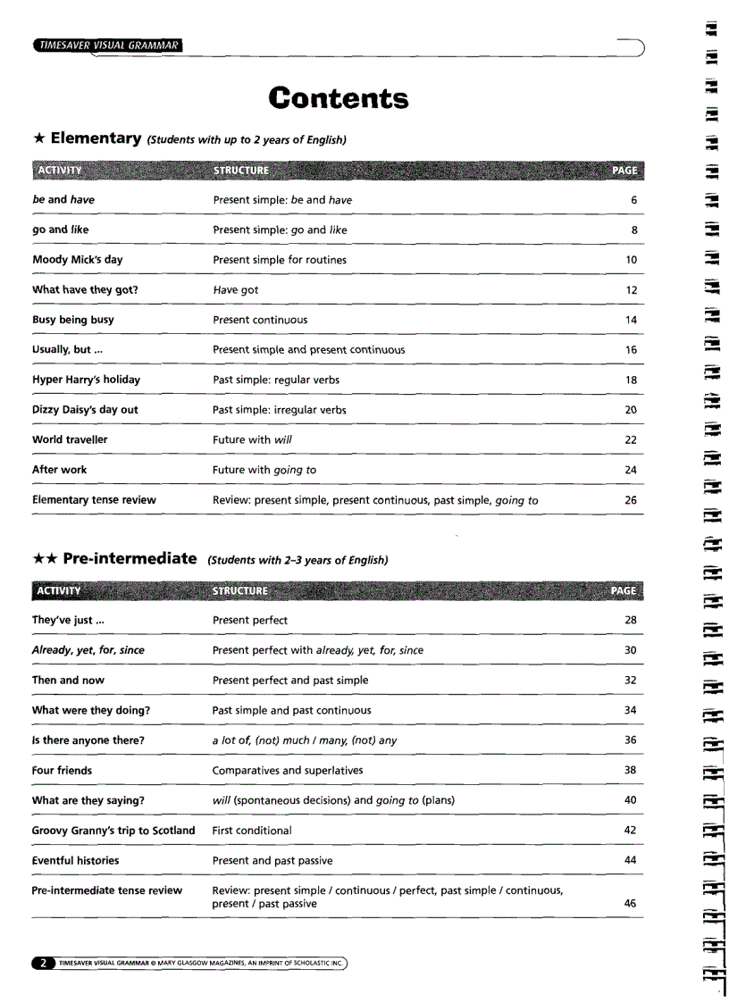 image for page TimeSaver Visual Grammar Elementary Intermediate