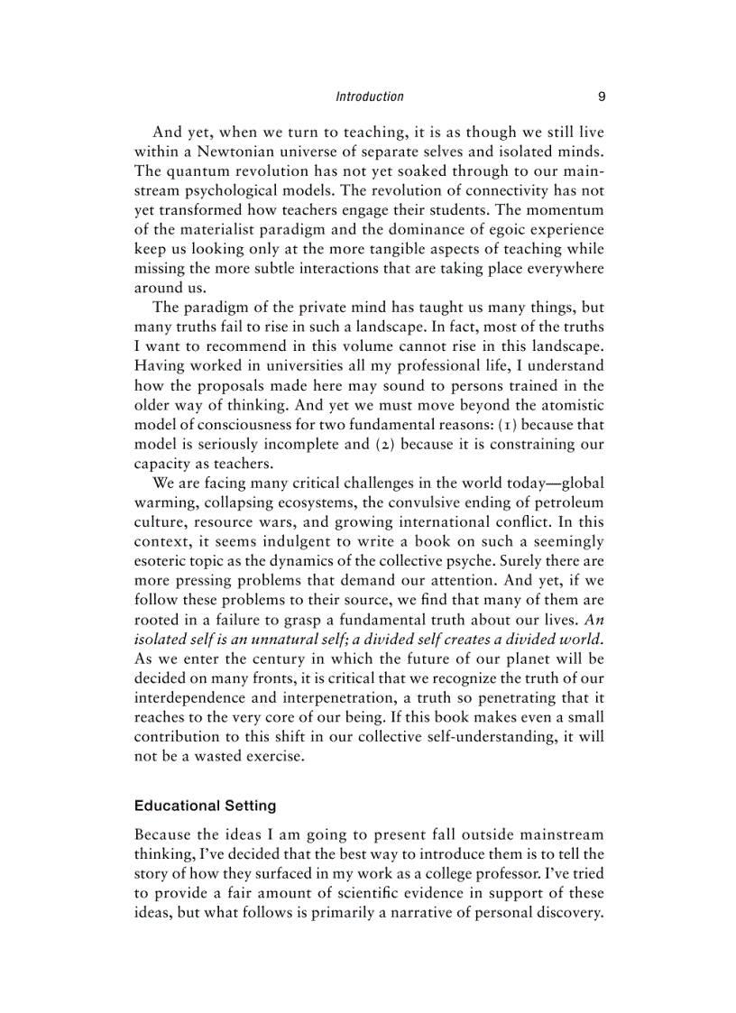 image for page The Living Classroom Teaching and Collective Consciousness