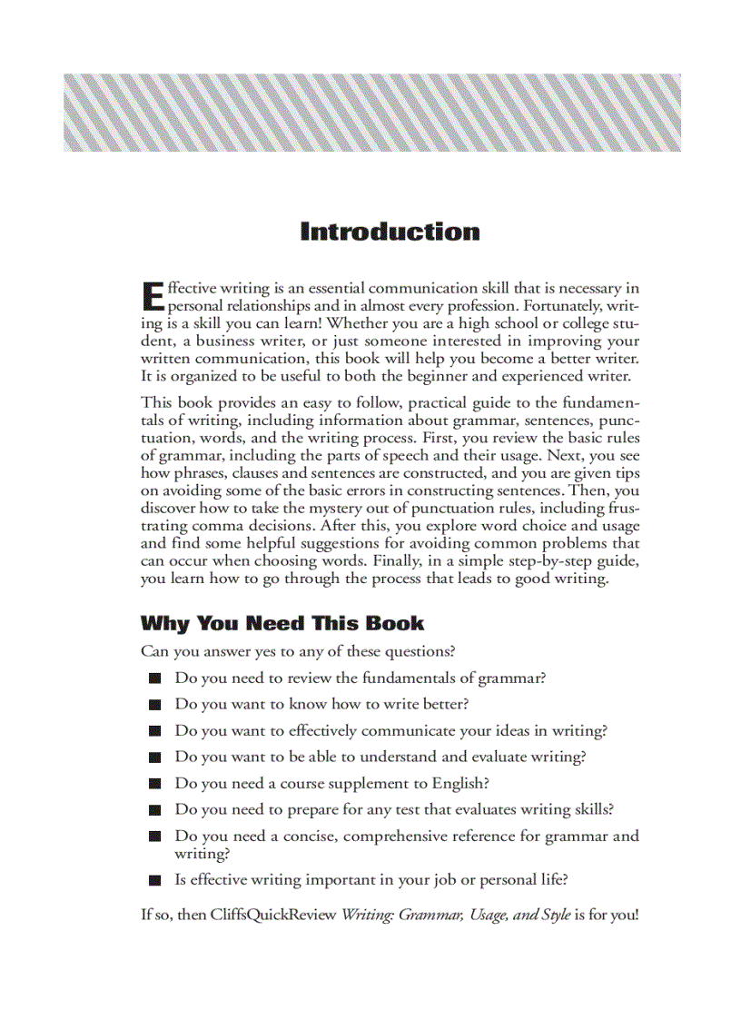 image for page Writing Grammar Usage and Style