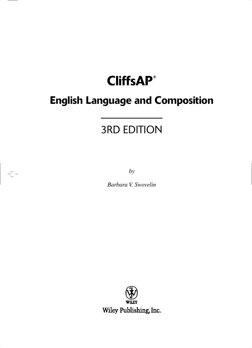 AP English Language and Composition 3rd Edition