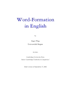 Word Formation in English Textbooks in Linguistics