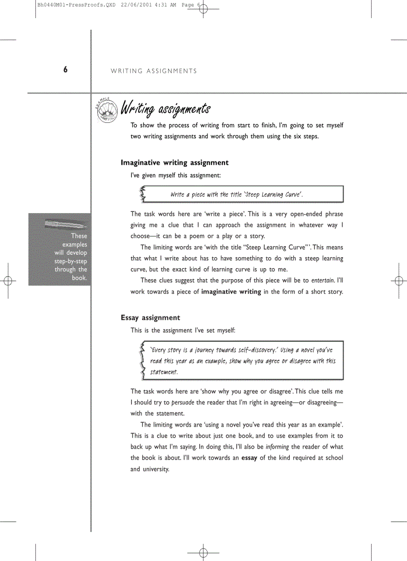 image for page Writing from Start to Finish a six step guide