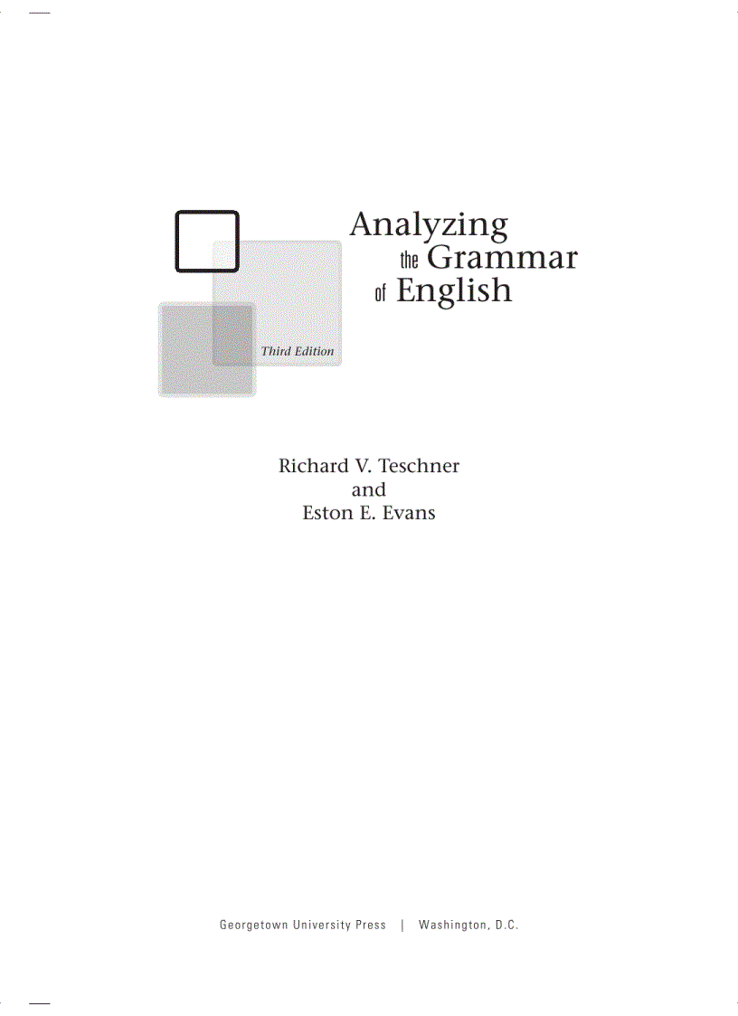 image for page Analyzing the Grammar of English 3rd Edition