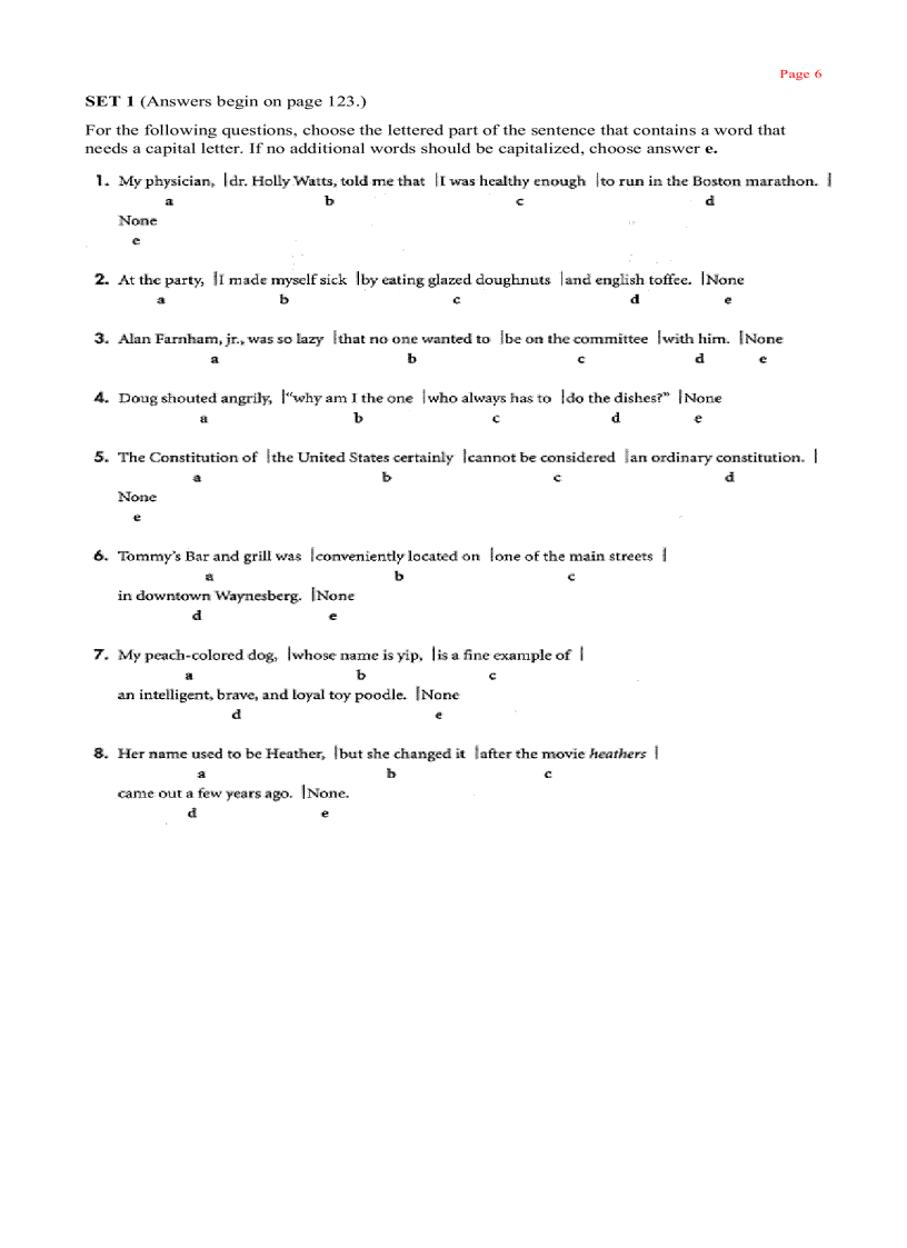 image for page 501 Grammar Writing Questions