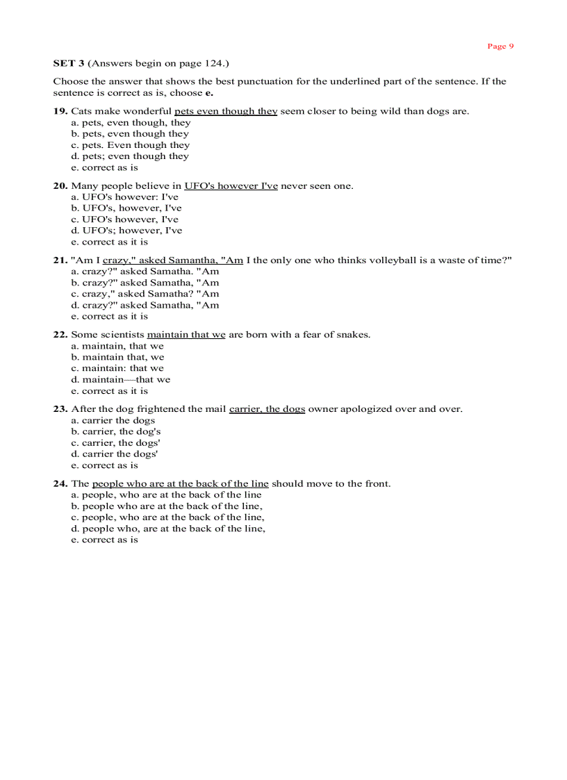image for page 501 Grammar Writing Questions