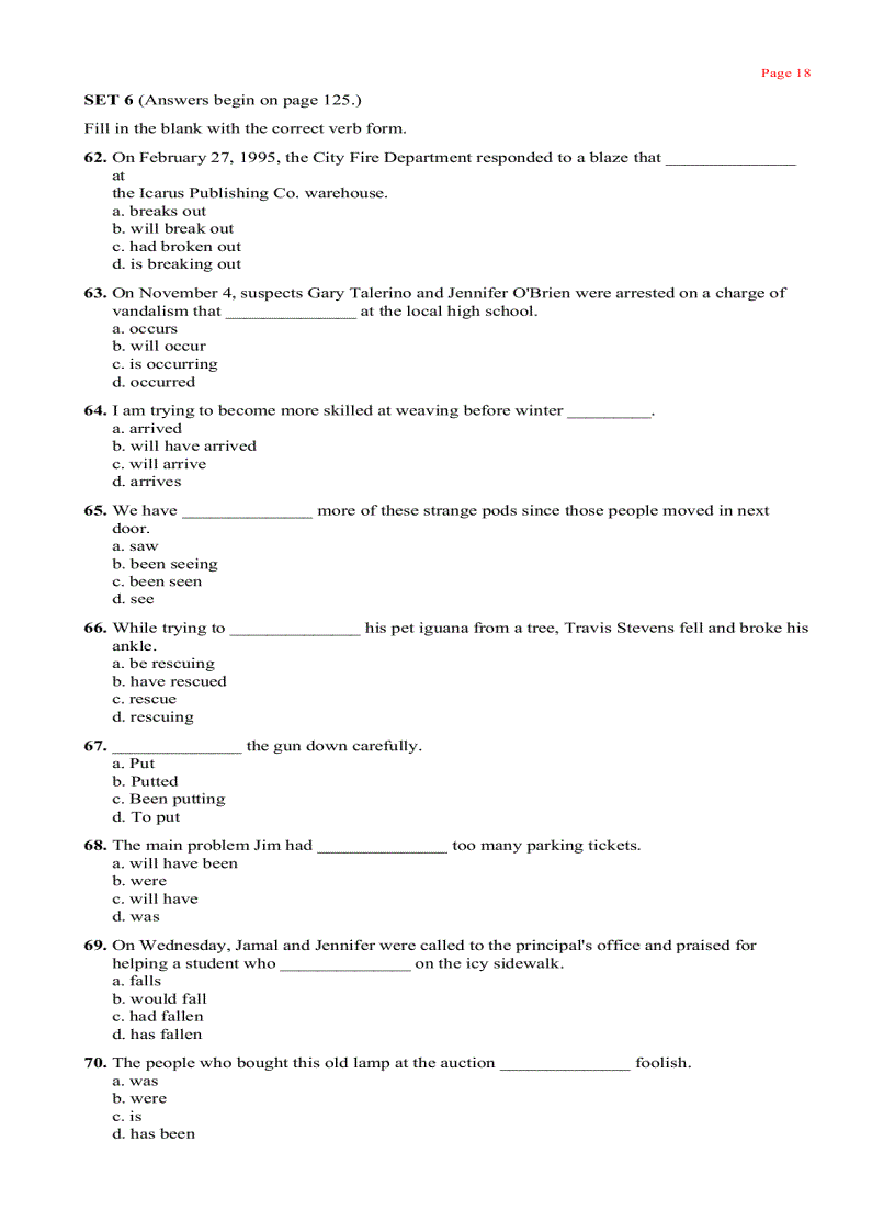 image for page 501 Grammar Writing Questions