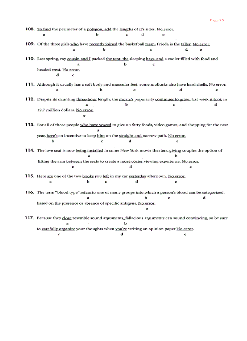 image for page 501 Grammar Writing Questions