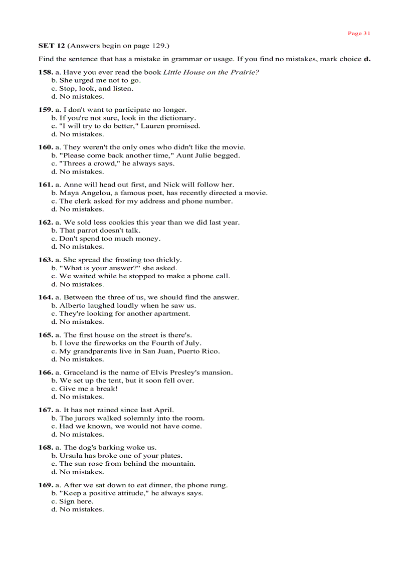 image for page 501 Grammar Writing Questions