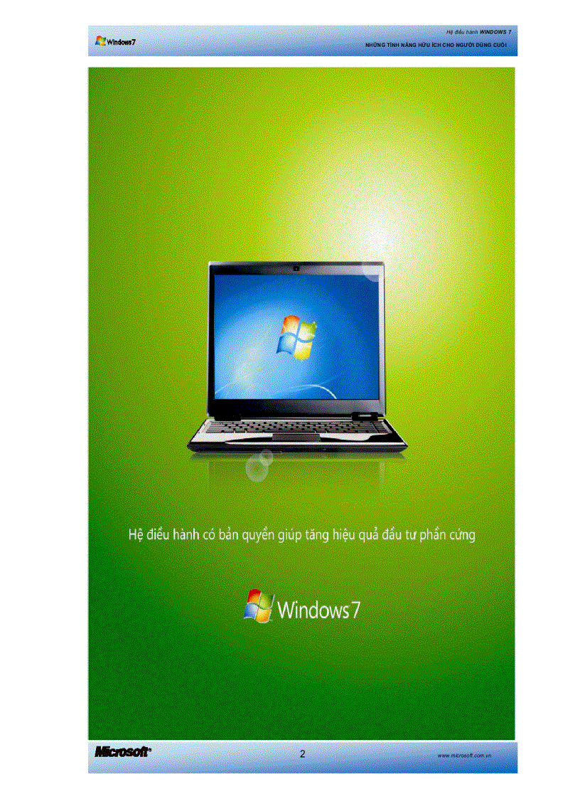 Windows 7 Những Tính Năng Hữu Ích Cho Người Dùng Cuối