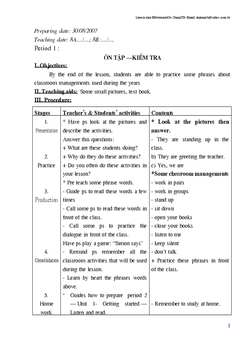 image for page Giao an tieng anh lop 8