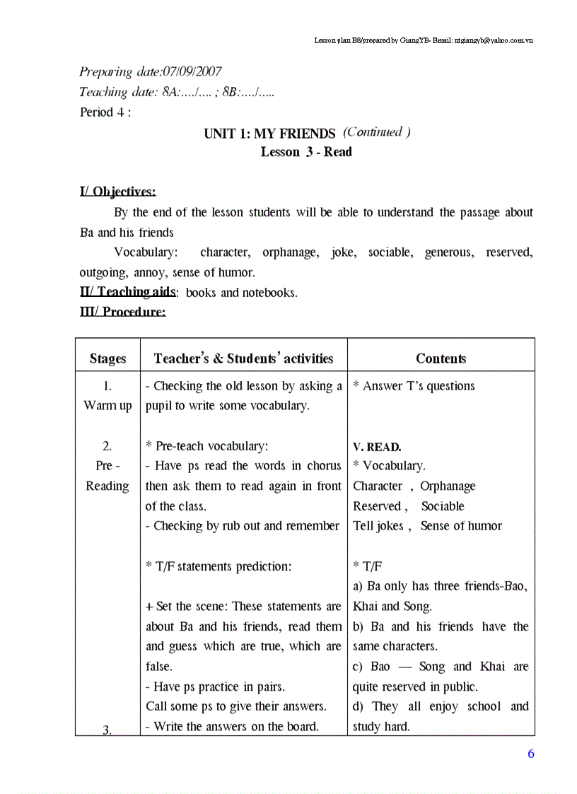 image for page Giao an tieng anh lop 8