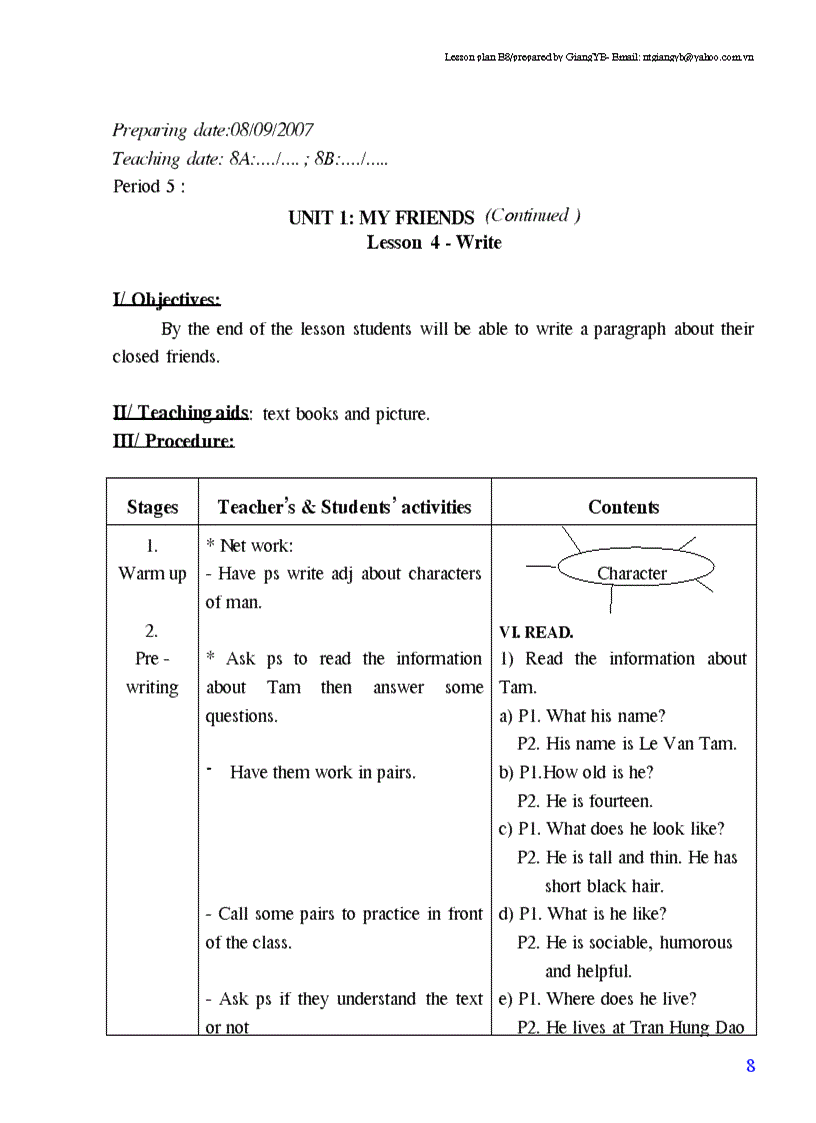 image for page Giao an tieng anh lop 8