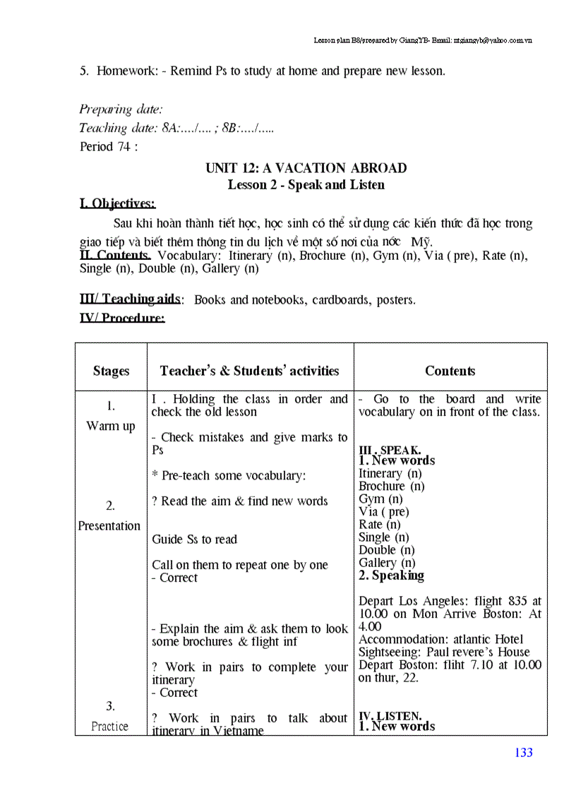 image for page Giao an tieng anh lop 8