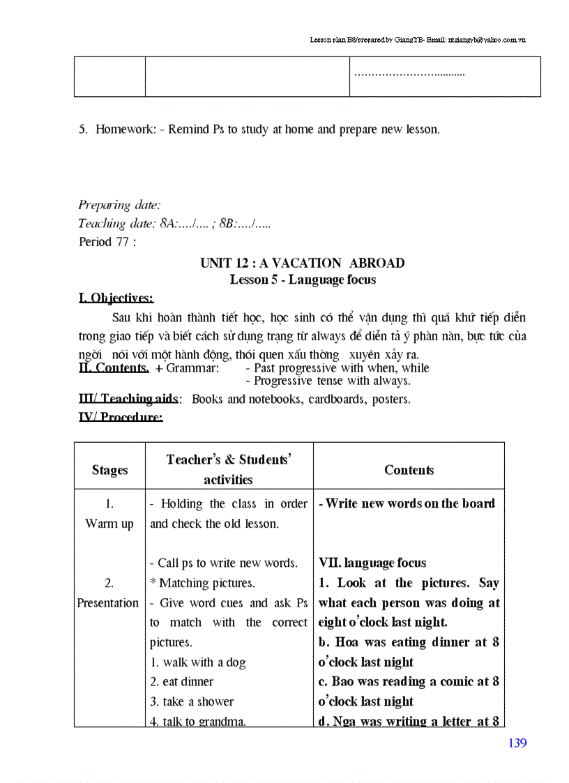 image for page Giao an tieng anh lop 8