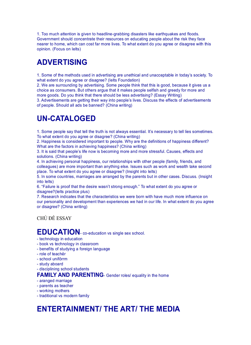 image for page Tổng hợp đề essay và kinh nghiệm