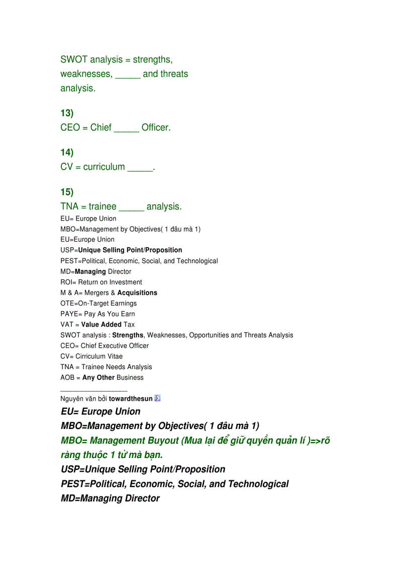 image for page Các từ viết tắt tiếng anh thương mại