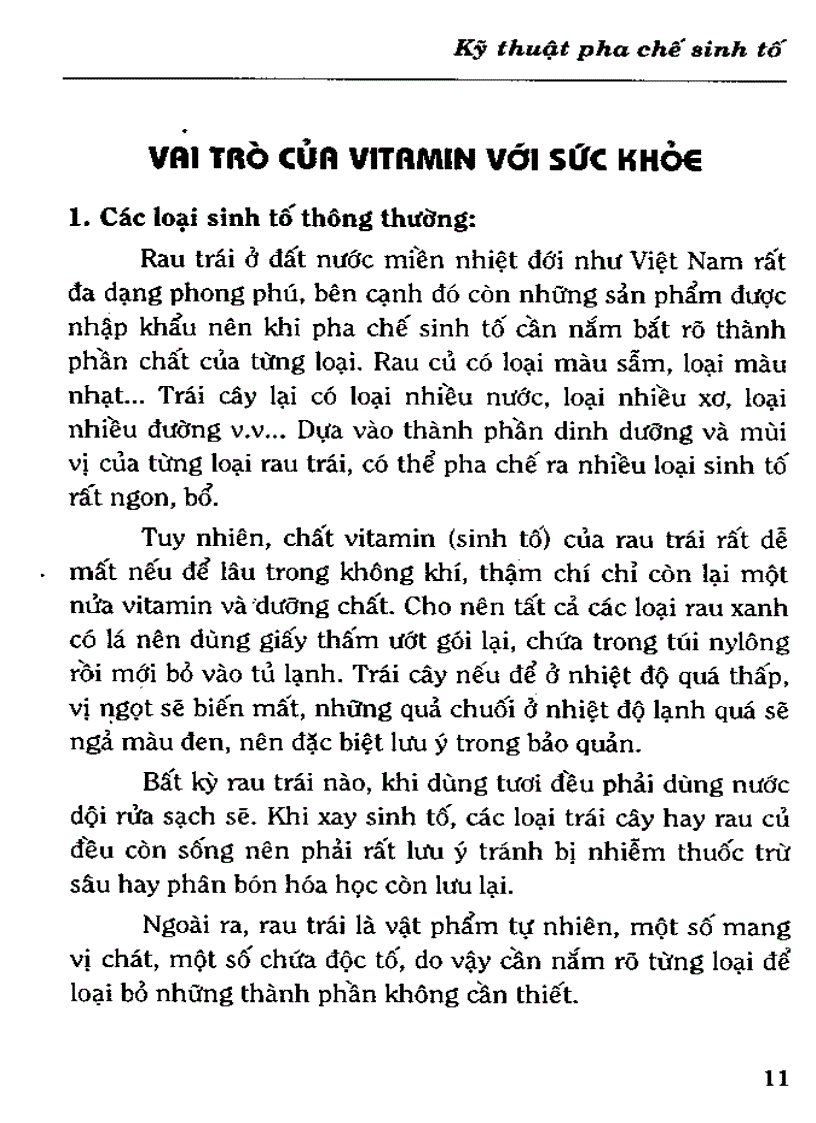 image for page Kỹ thuật pha chế sinh tố Làm đẹp và trị bệnh