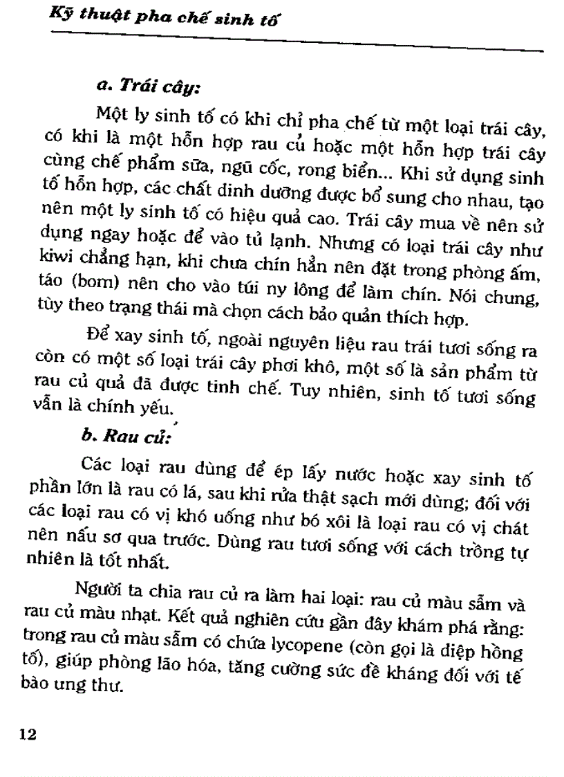 image for page Kỹ thuật pha chế sinh tố Làm đẹp và trị bệnh