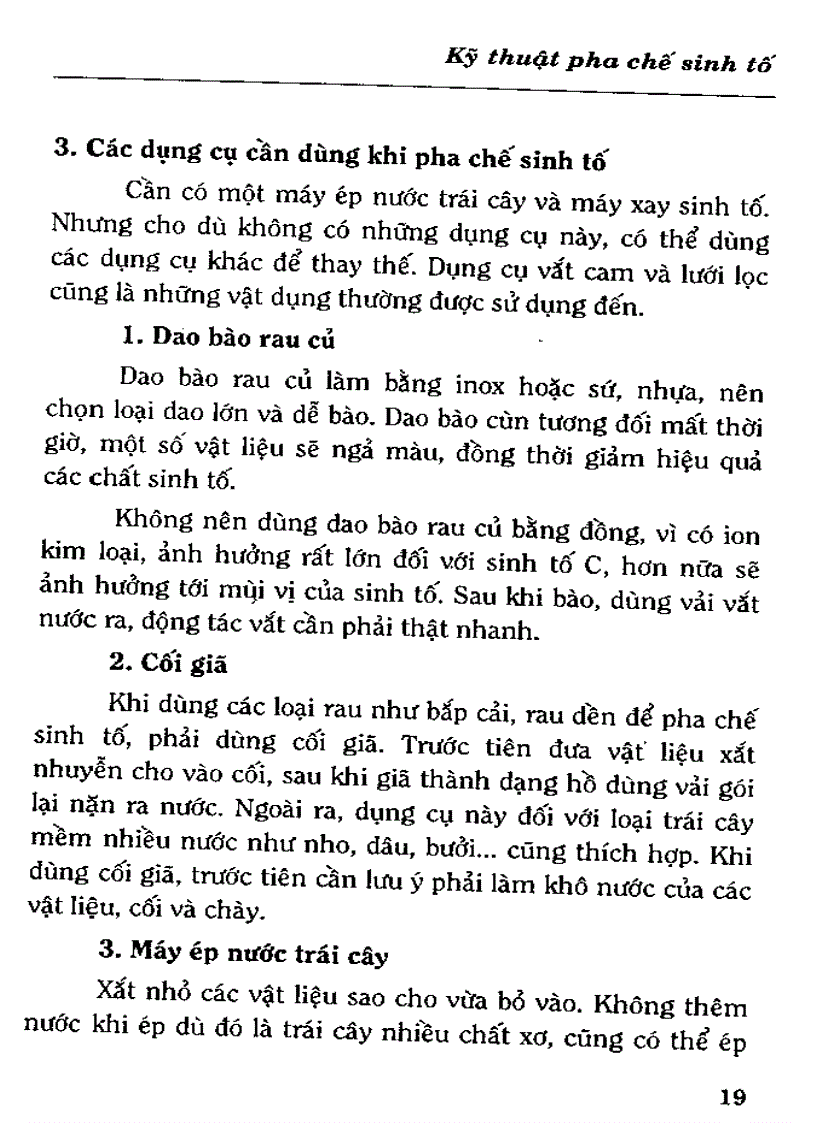 image for page Kỹ thuật pha chế sinh tố Làm đẹp và trị bệnh