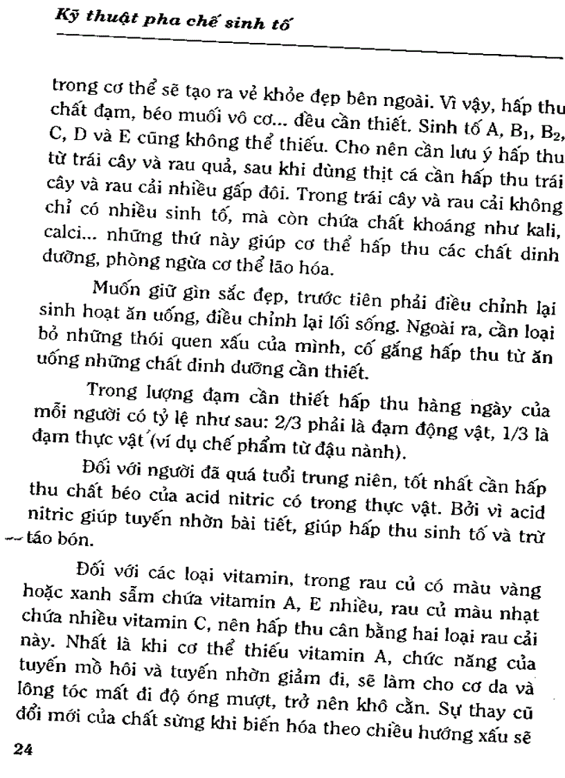 image for page Kỹ thuật pha chế sinh tố Làm đẹp và trị bệnh