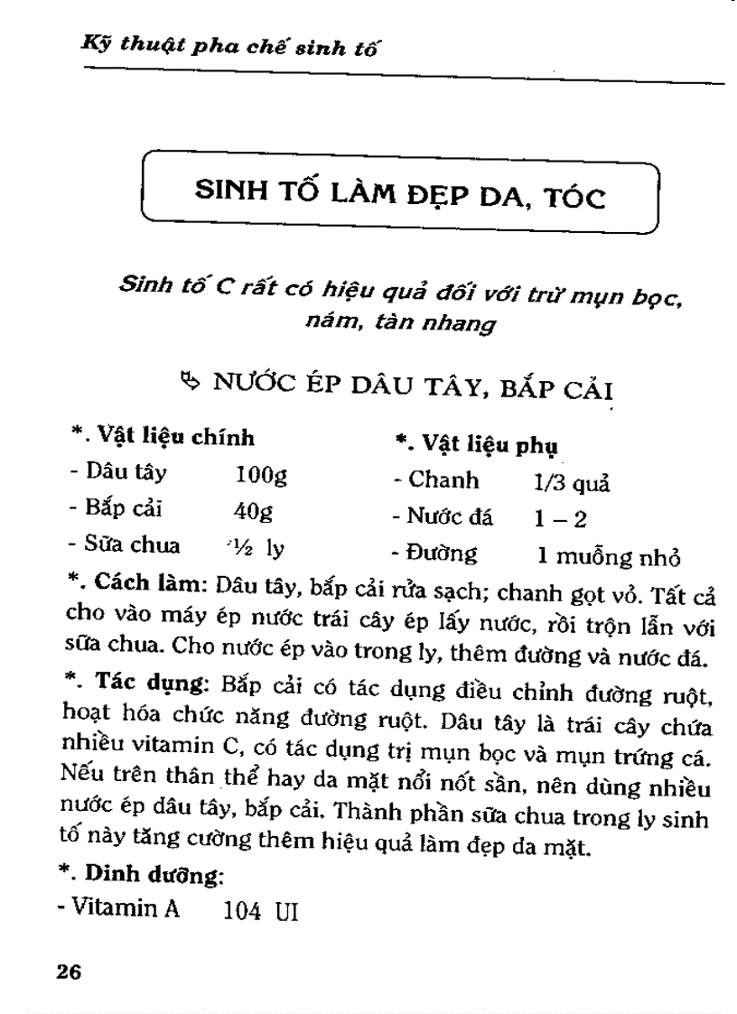 image for page Kỹ thuật pha chế sinh tố Làm đẹp và trị bệnh