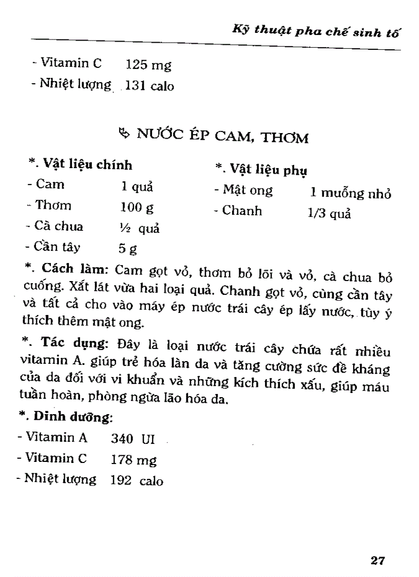 image for page Kỹ thuật pha chế sinh tố Làm đẹp và trị bệnh
