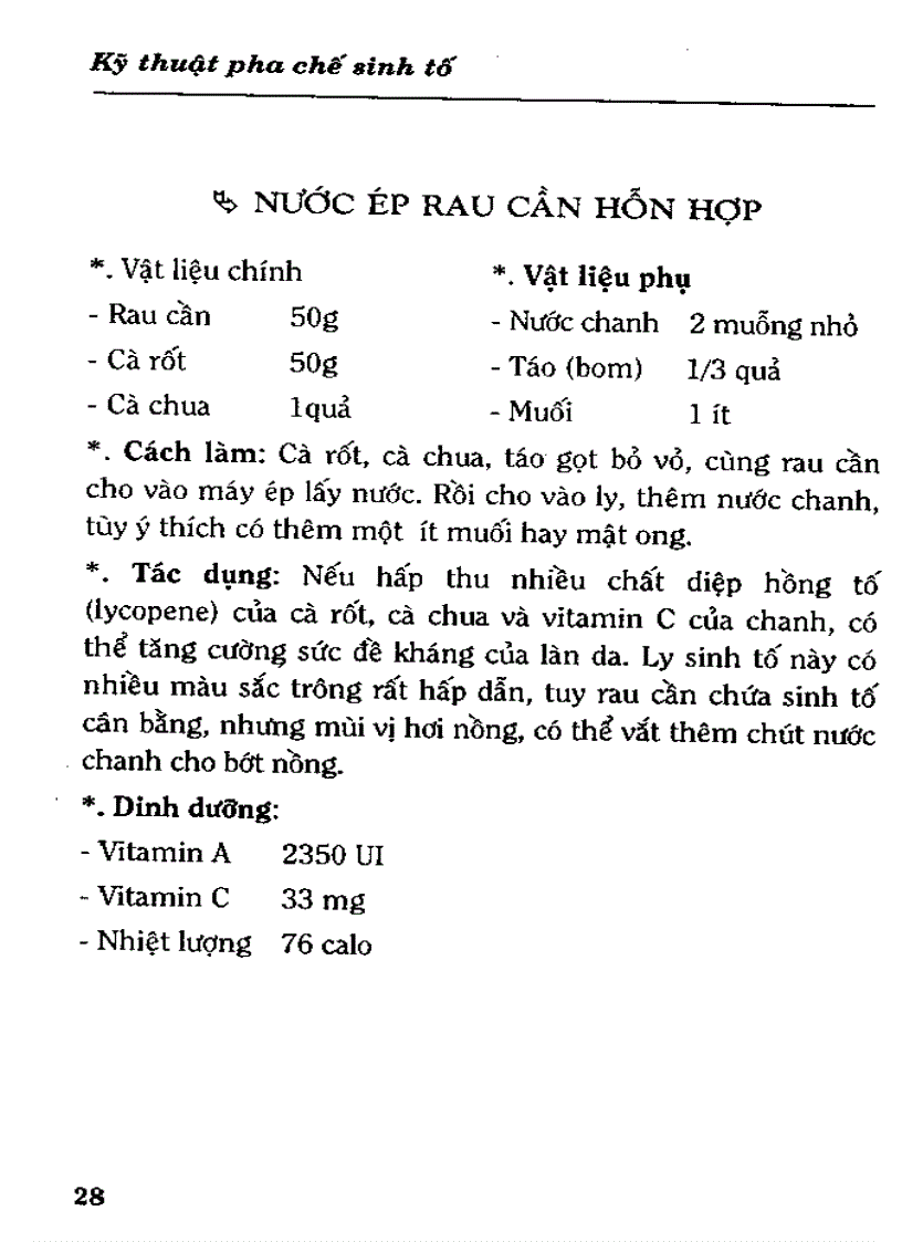 image for page Kỹ thuật pha chế sinh tố Làm đẹp và trị bệnh