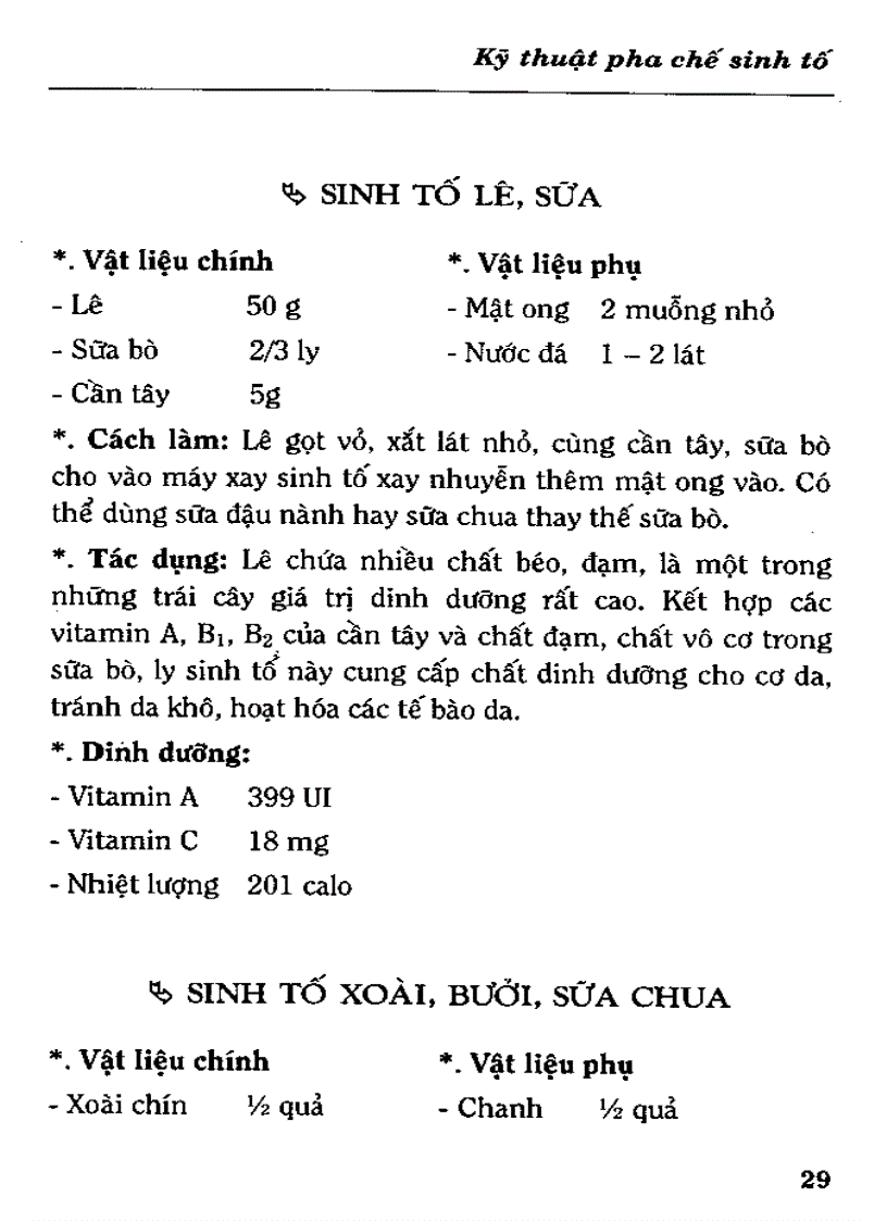 image for page Kỹ thuật pha chế sinh tố Làm đẹp và trị bệnh