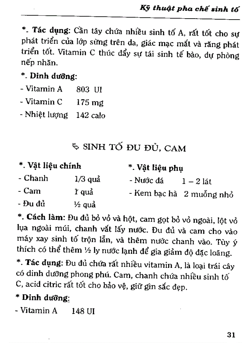 image for page Kỹ thuật pha chế sinh tố Làm đẹp và trị bệnh