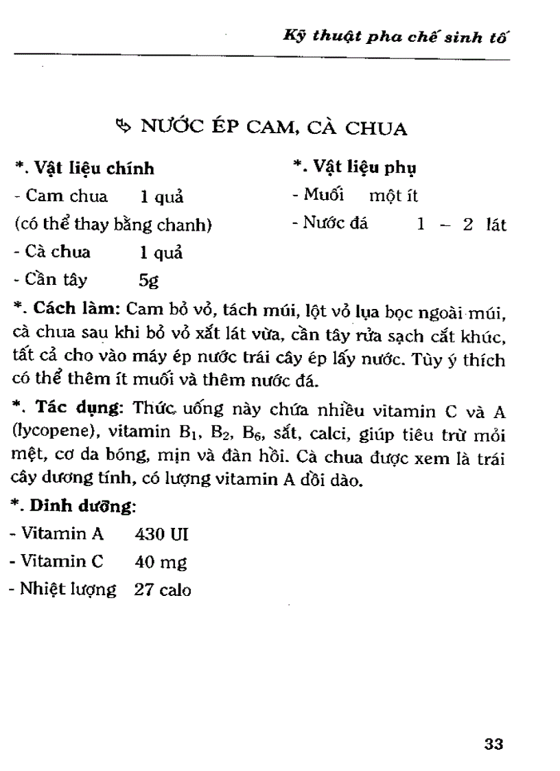 image for page Kỹ thuật pha chế sinh tố Làm đẹp và trị bệnh