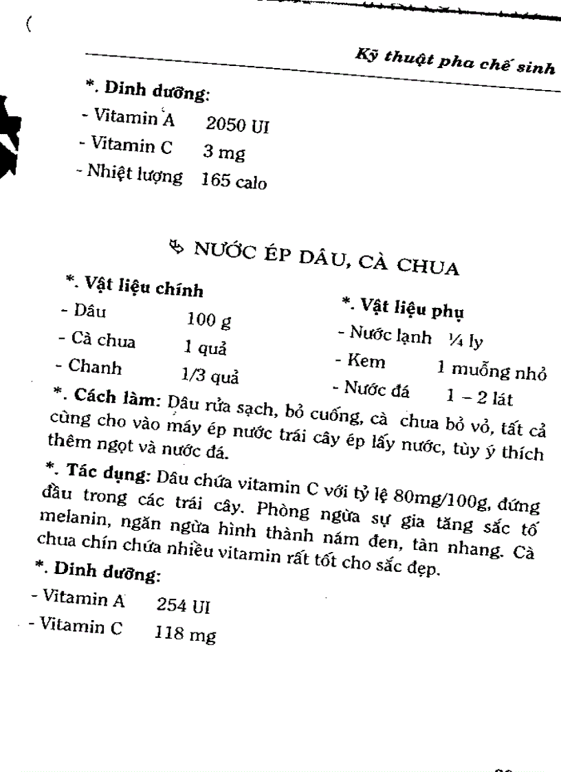 image for page Kỹ thuật pha chế sinh tố Làm đẹp và trị bệnh
