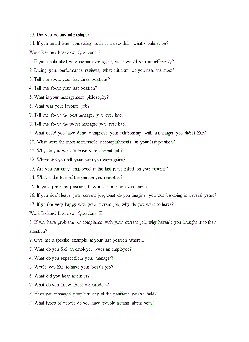 image for page Những câu hỏi phỏng vấn tiếng anh thông dụng 1