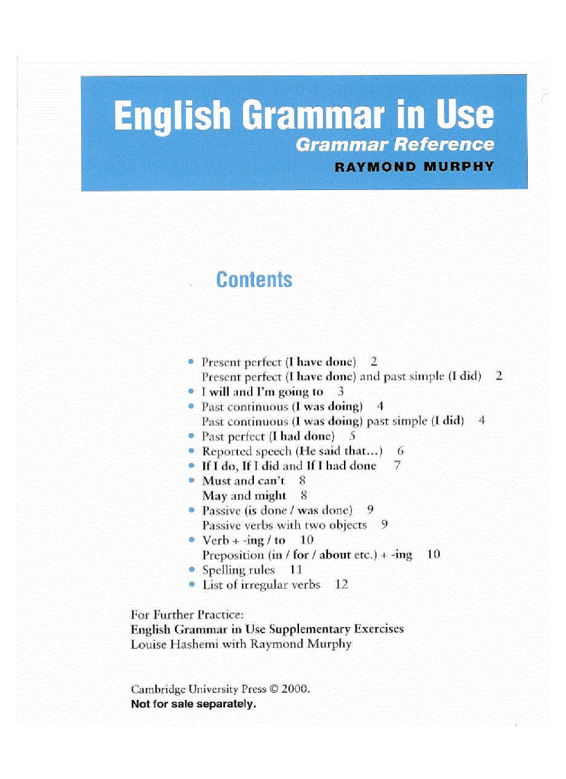 image for page Ngữ pháp tiếng Anh luyện thi TOEFL Grammar in use