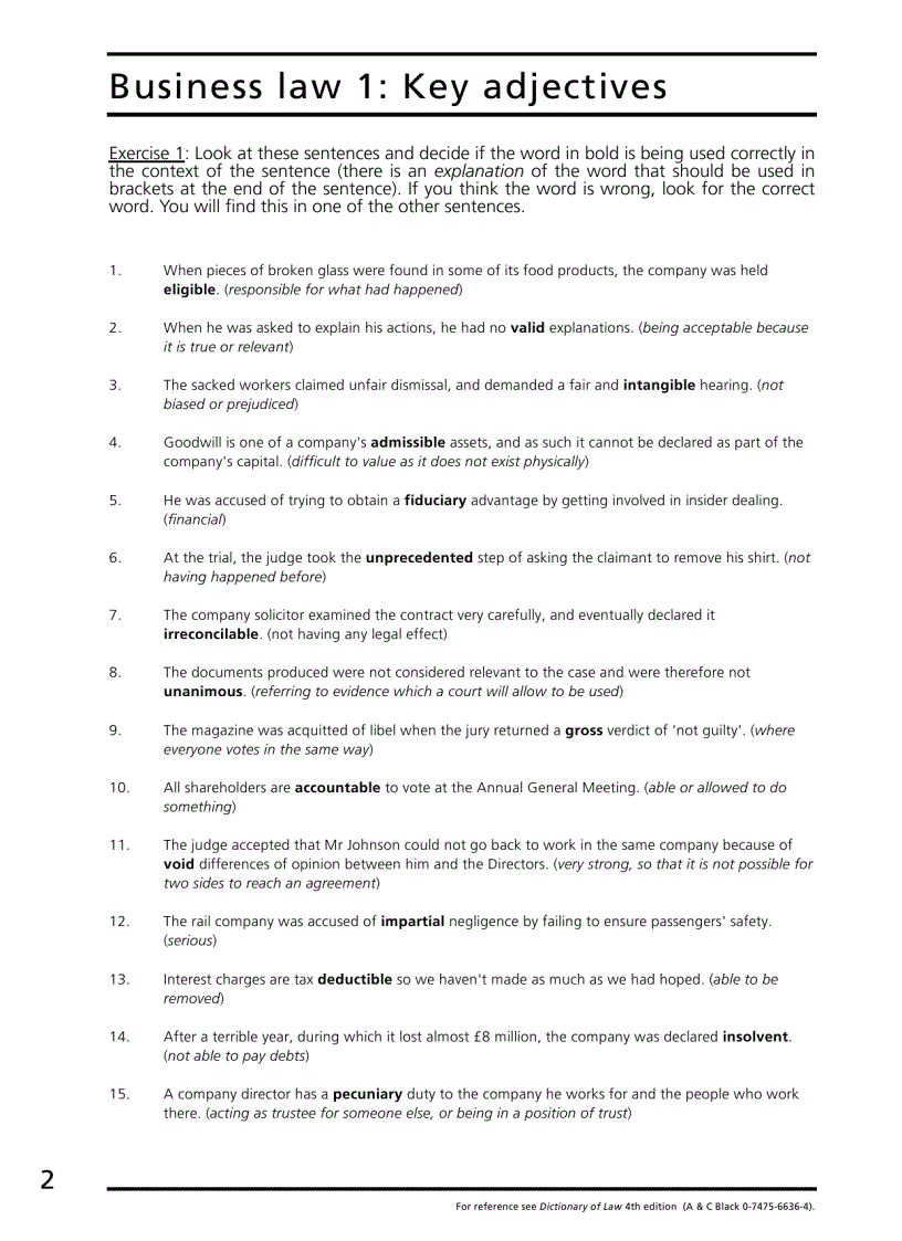 image for page Check your vocabulary for Law
