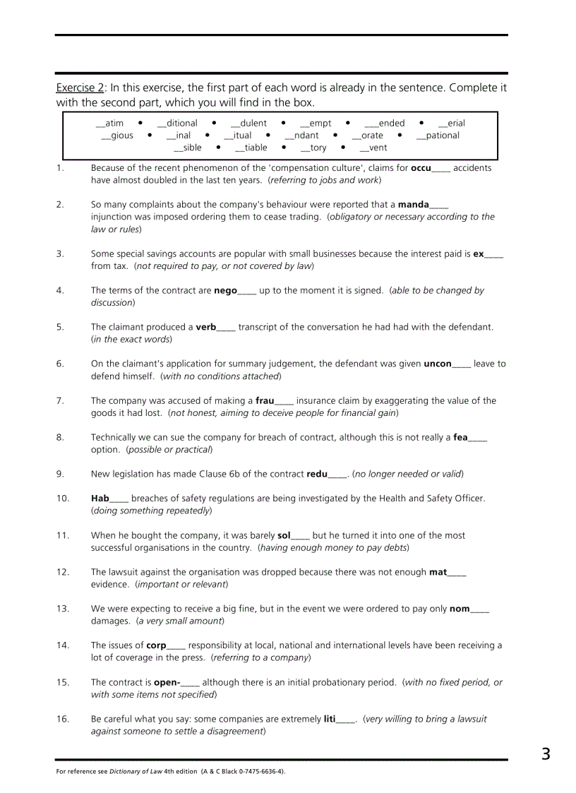image for page Check your vocabulary for Law