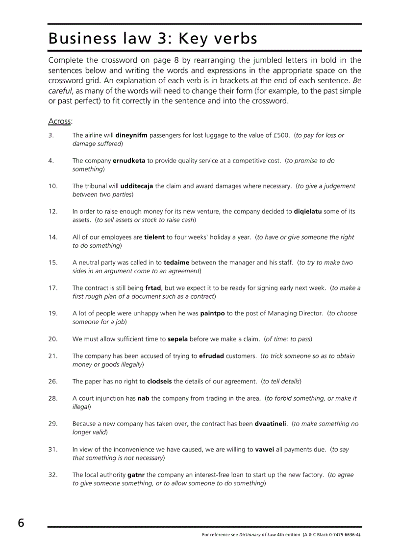 image for page Check your vocabulary for Law