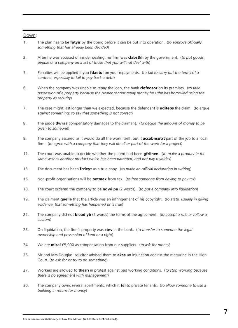 image for page Check your vocabulary for Law