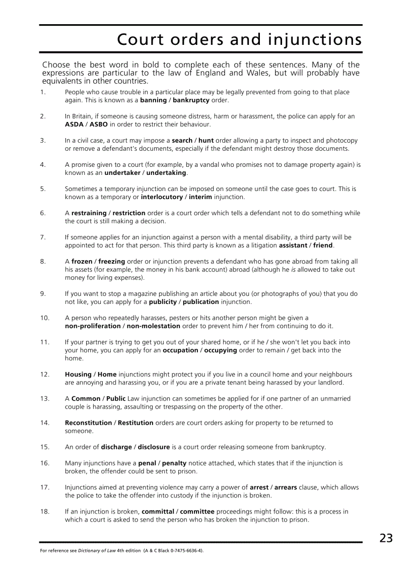 image for page Check your vocabulary for Law