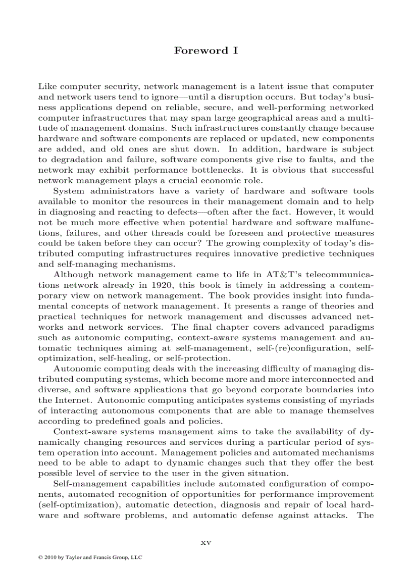 image for page Advances in Network Management