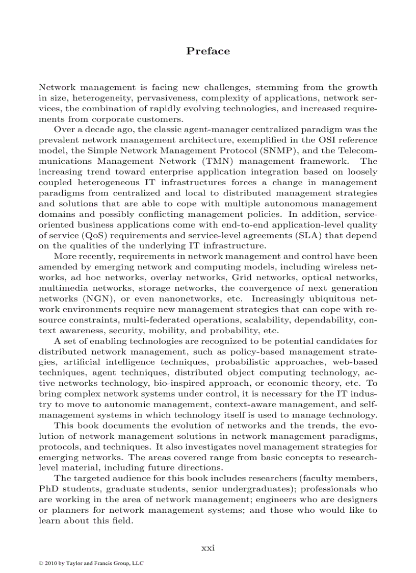 image for page Advances in Network Management