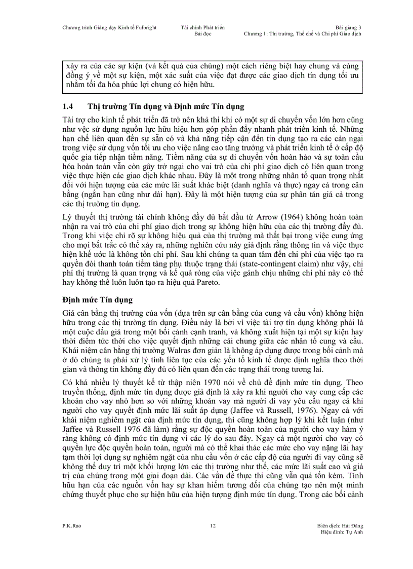 image for page Tài chính phát triển thị trường định chế và chi phí giao dịch