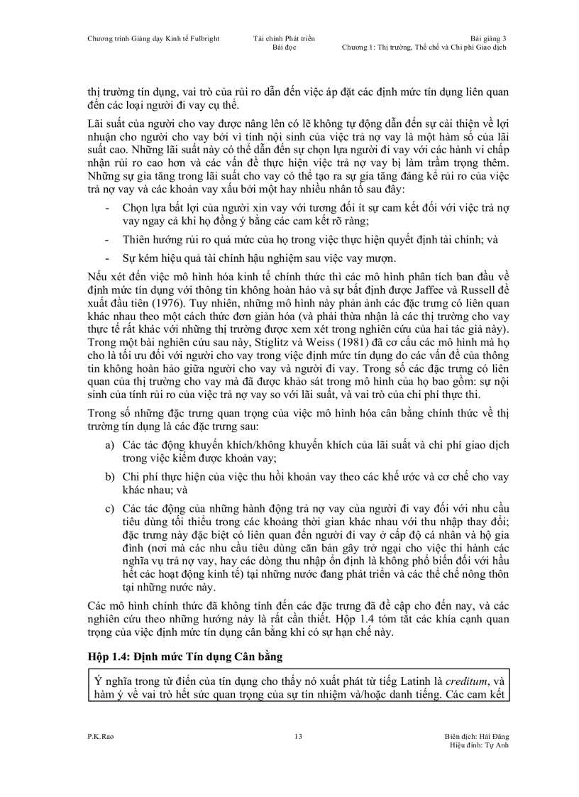 image for page Tài chính phát triển thị trường định chế và chi phí giao dịch